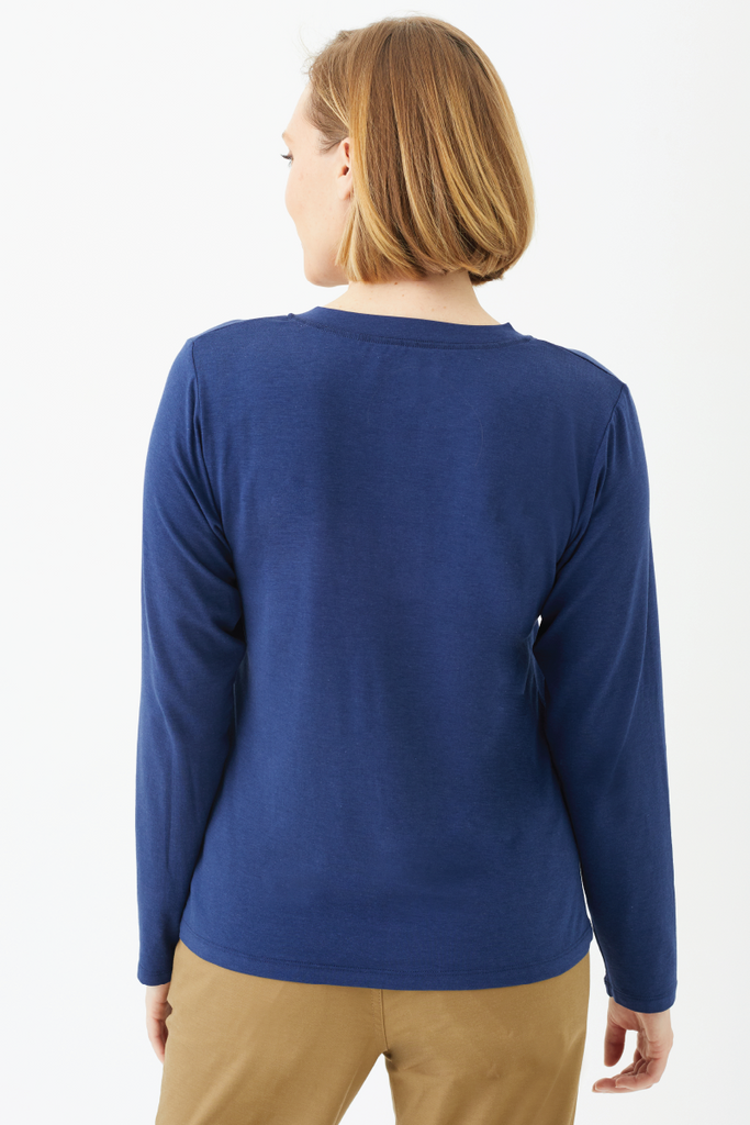 Bamboo Shade Long Sleeve Shirt Hthr Slate Blue – Beau Outfitters